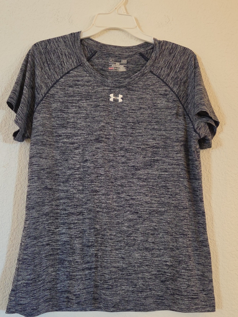Under Armour Women’s Heather Navy-Gray Short Sleeve Performance Tee
